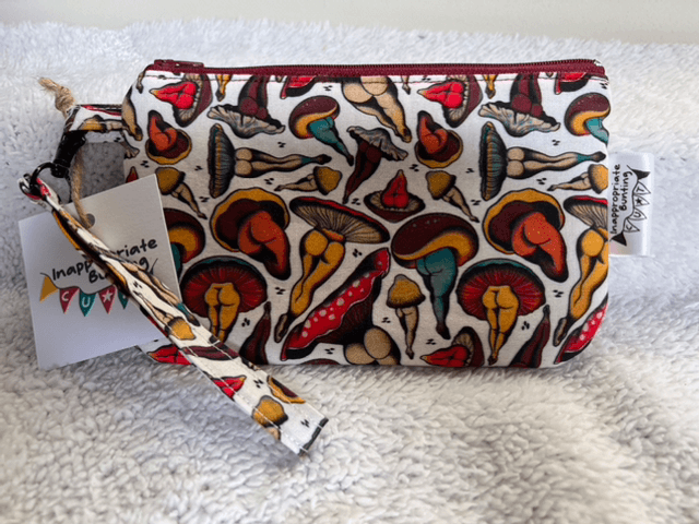 Sexy Mushroom Wristlet Pouch